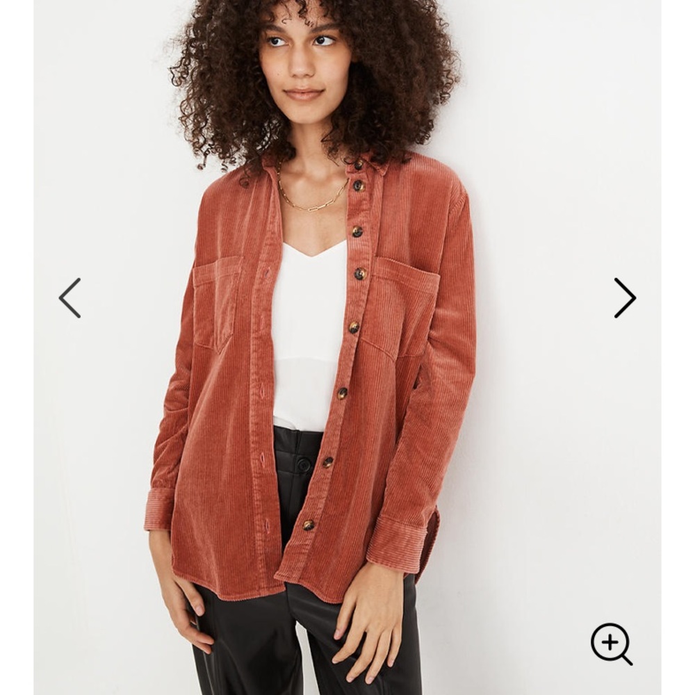 NWT Madewell Corduroy Sunday Shirt XS